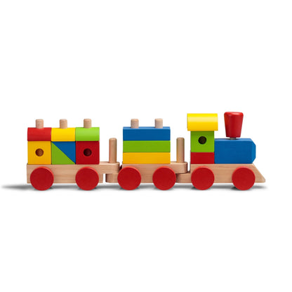 TRAIN À EMPILER ET À SONS EN BOIS