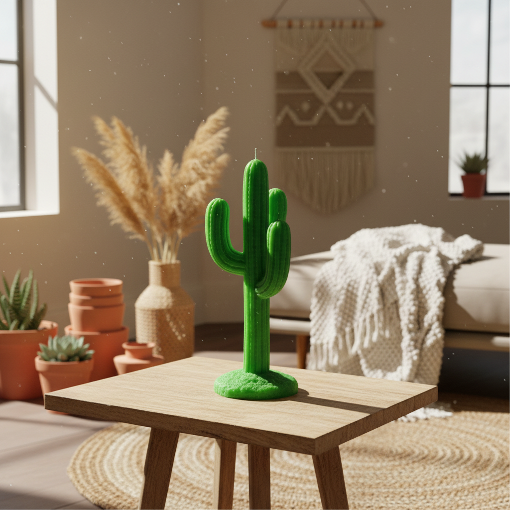 Vela de cactus verde