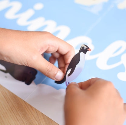 Dieren van de wereld - Stickerposter - Ontdekking 5+