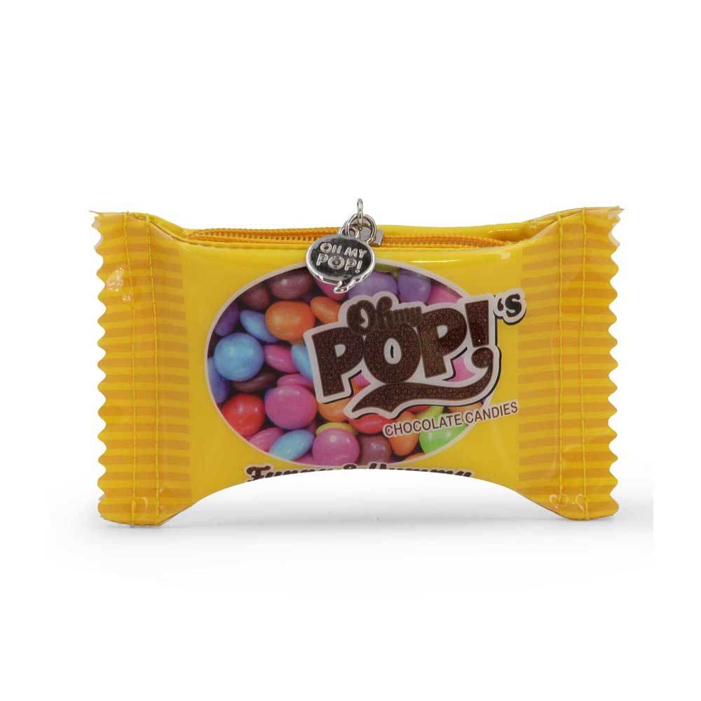 Monedero amarillo de caramelos de chocolate Oh My Pop!
