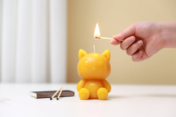 Bougie Chat Jaune