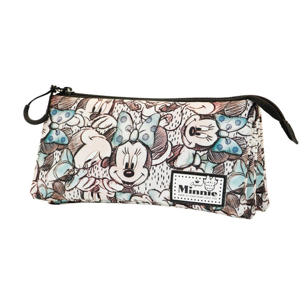 Trousse Triple Disney Minnie Mouse « Drawing » – Gris