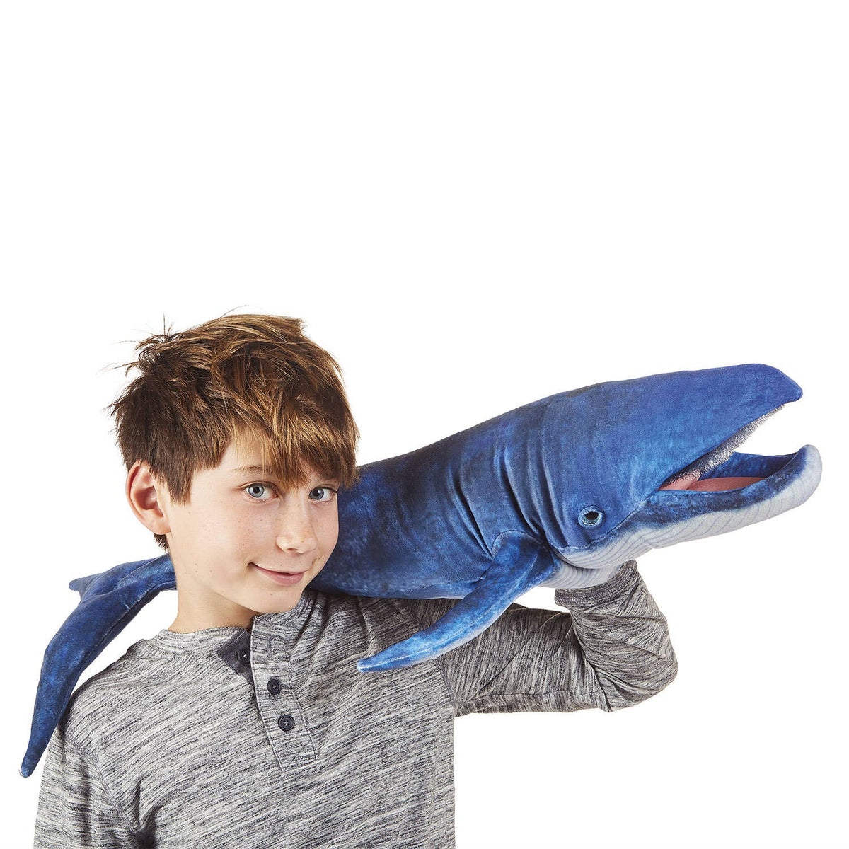 Marionnette à Main Baleine Bleue