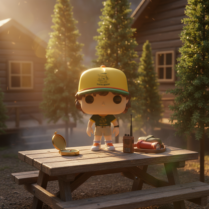 ¡Papá! Dustin en el campamento