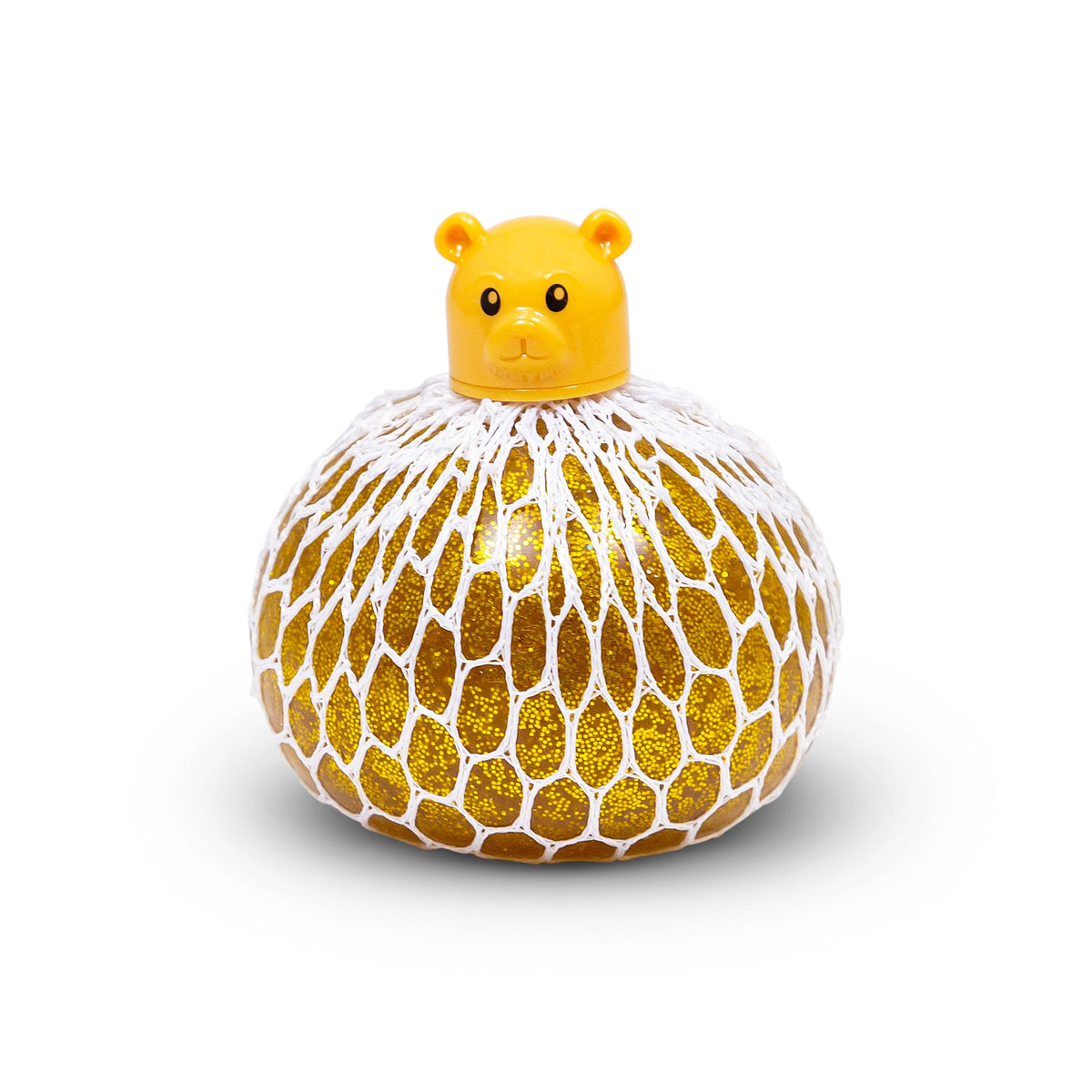 PET EN MAILLE SQUISHY - OURS DORÉ