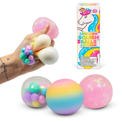 SCRUNCHEMS LICORNE LOT DE 3 BALLES DIDDY SQUISH