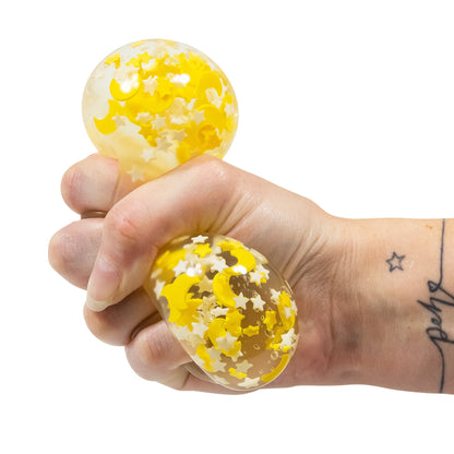 SCRUNCHEMS LUNES ET ÉTOILES BRILLENT DANS LE NOIR SQUISH BALL