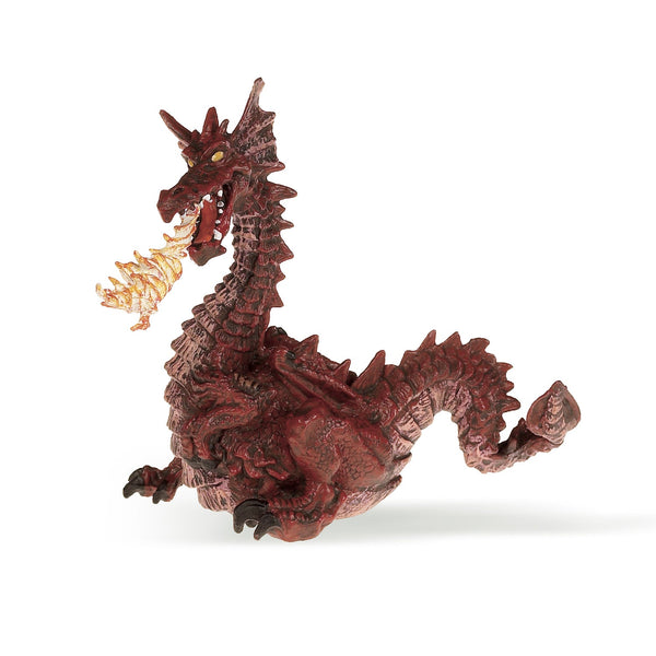 Figurine Dragon rouge avec flamme Papo - personnage féerique
