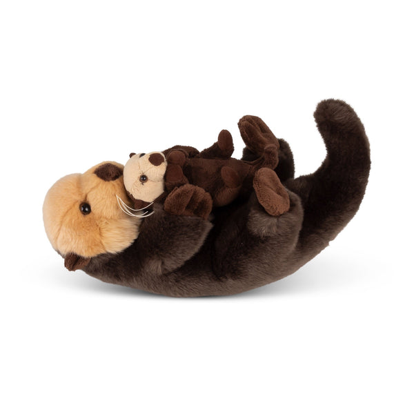 ANIMIGOS MONDE DE LA NATURE LOUTRE COUCHÉE AVEC BÉBÉ