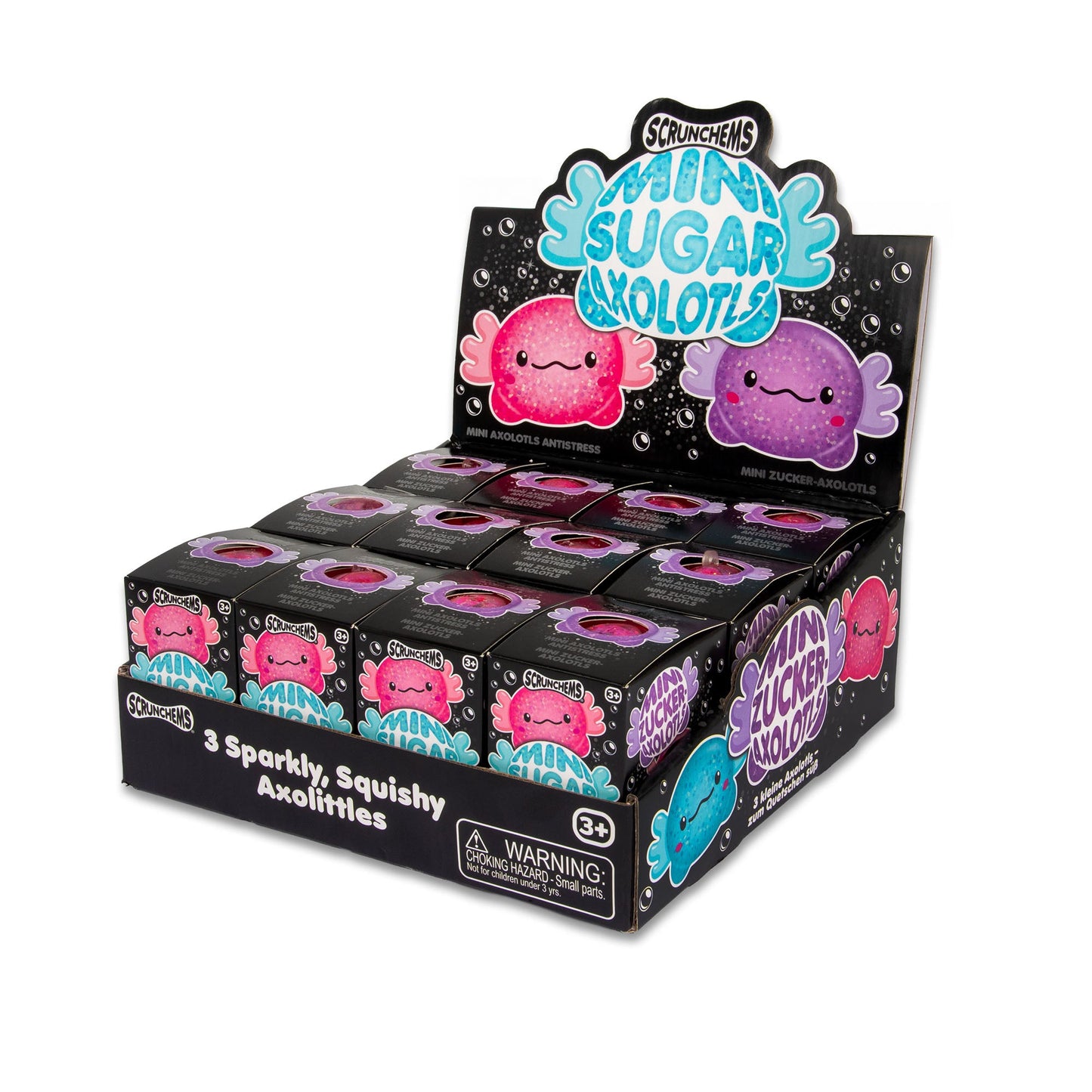 SCRUNCHEMS MINI SUGAR AXOLOTLS - 3PK