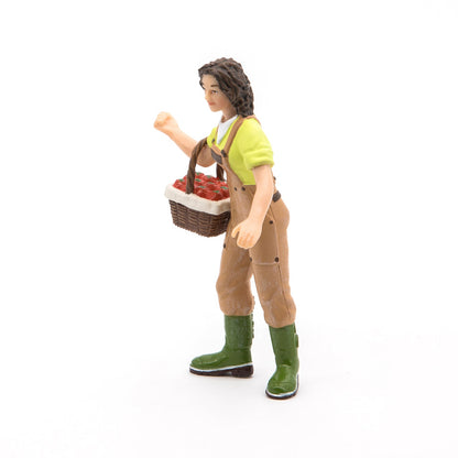Farmer's wife with a basket figurine