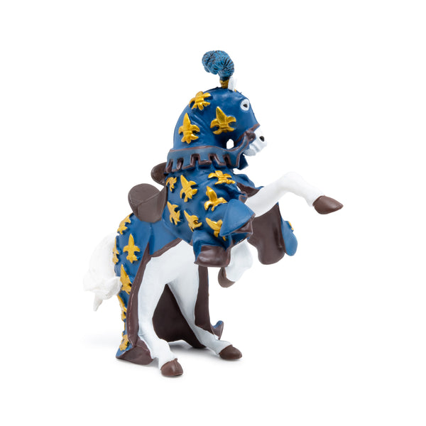 Figurine Cheval du prince Philippe bleu Papo - personnage médiéval