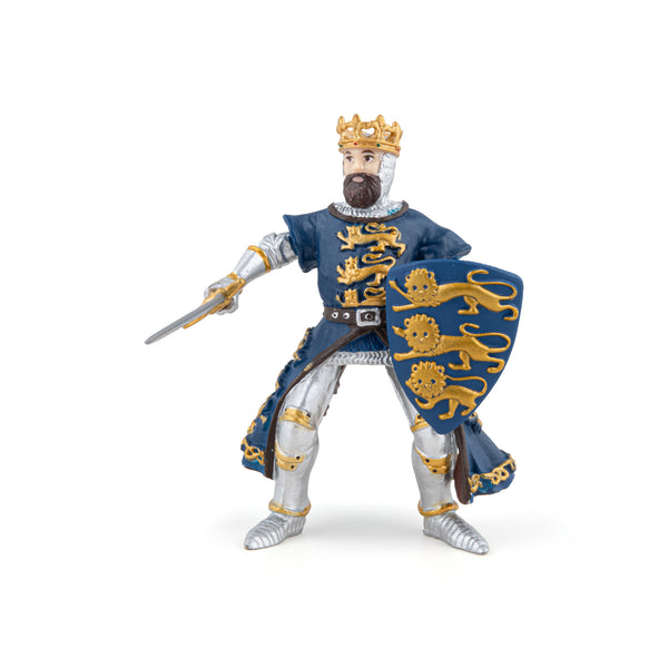 Figurine Roi Richard bleu Papo - personnage médiéval