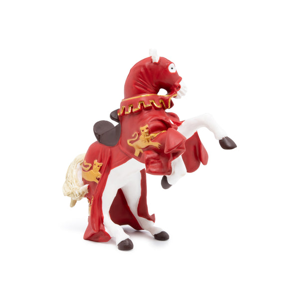 Figurine Cheval du roi Richard rouge Papo - personnage médiéval