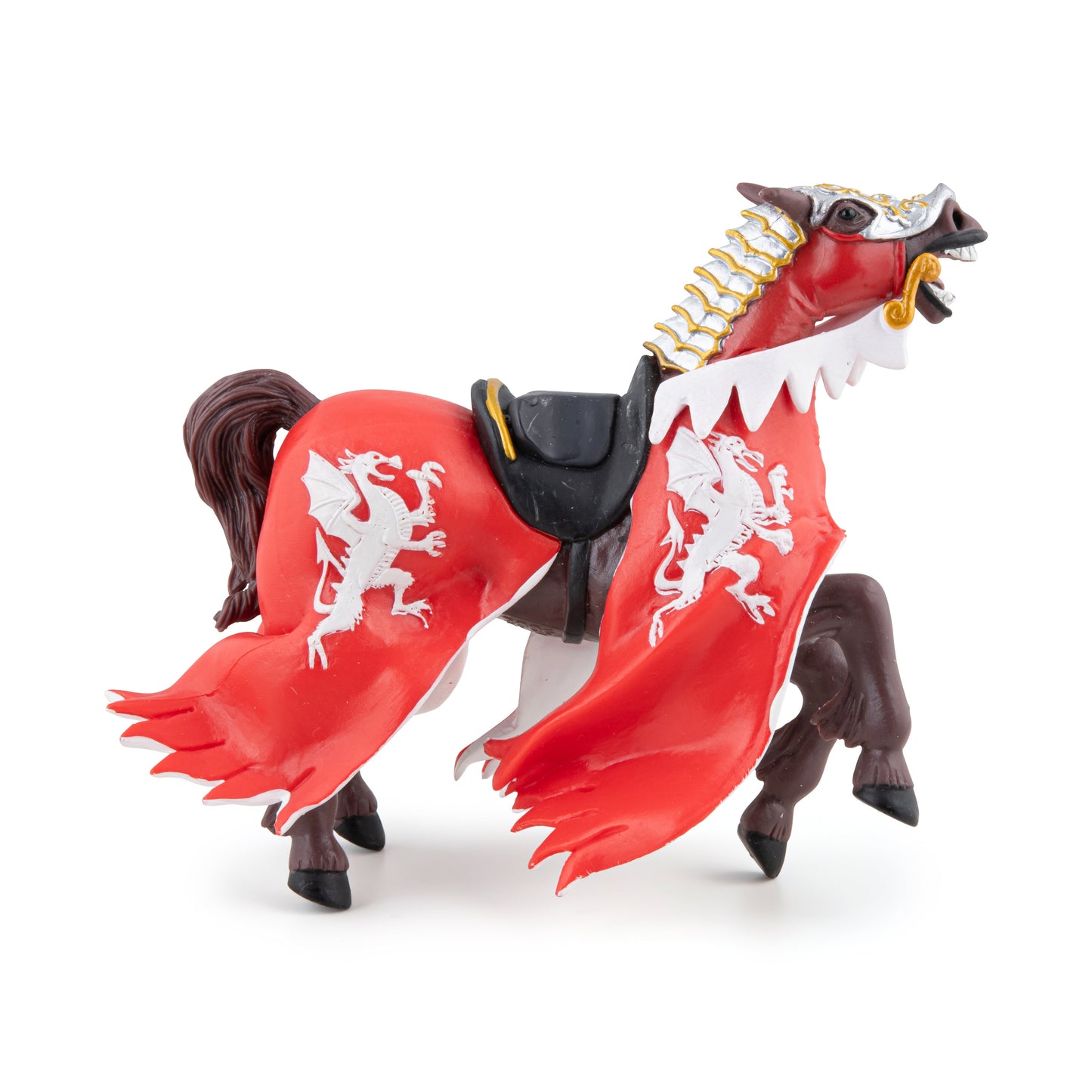Figurine Cheval du roi au dragon rouge