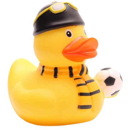 canard supporter de foot jaune et noir factotum