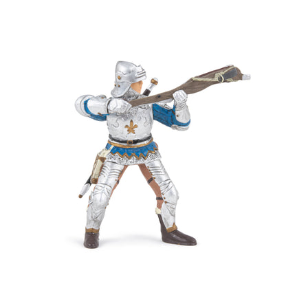 Figurine Arbalétrier bleu en armure Papo - personnage médiéval