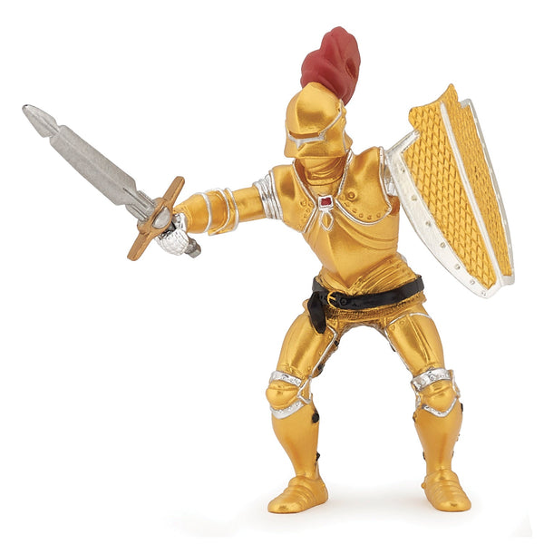 Figurine Chevalier or en armure Papo - personnage médiéval