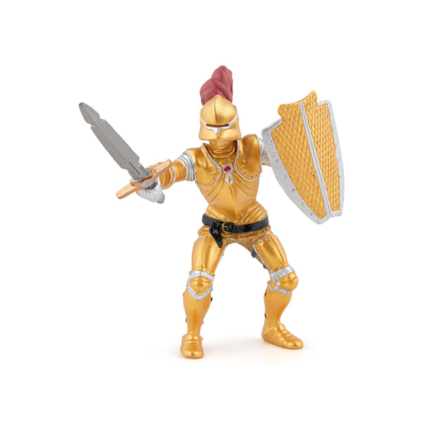 Figurine Chevalier or en armure Papo - personnage médiéval