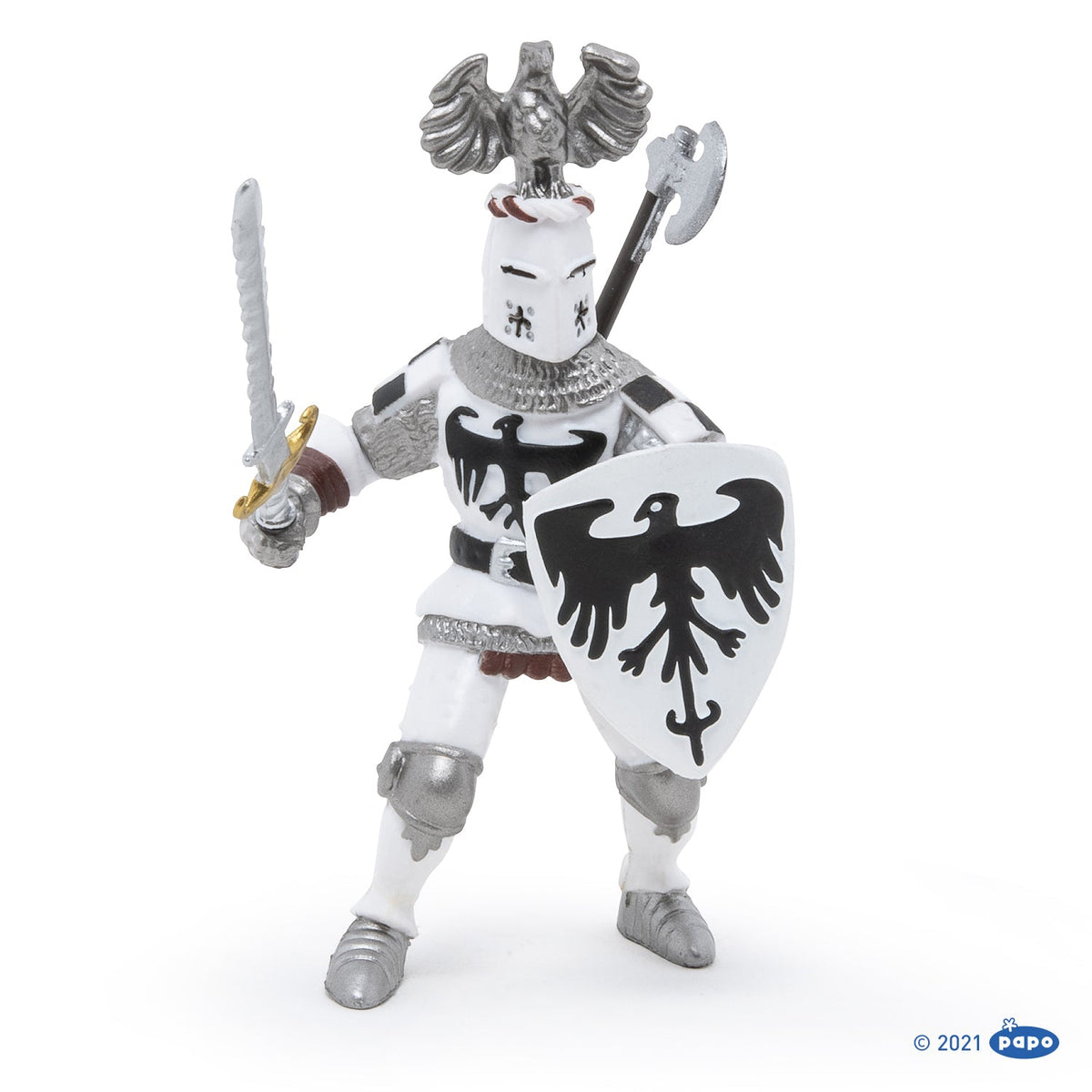 Figurine Chevalier blanc au cimier