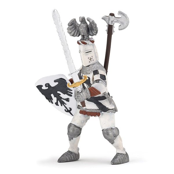 Figurine Chevalier blanc au cimier Papo - personnage médiéval