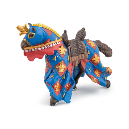 Figurine Cheval bleu fleur de lys