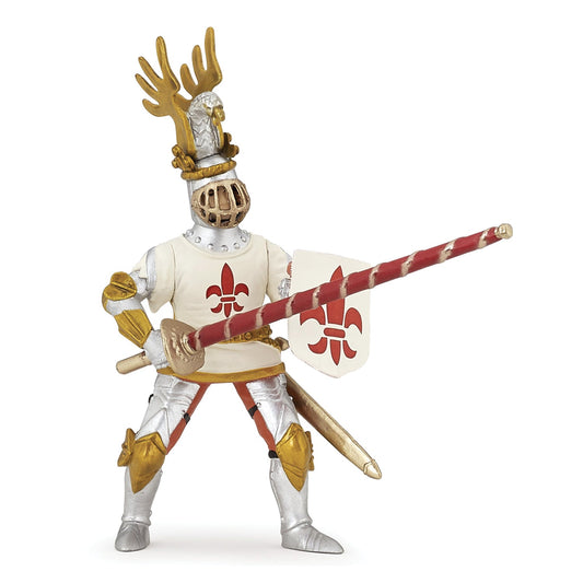 Figurine Chevalier blanc fleur de lys Papo - personnage médiéval