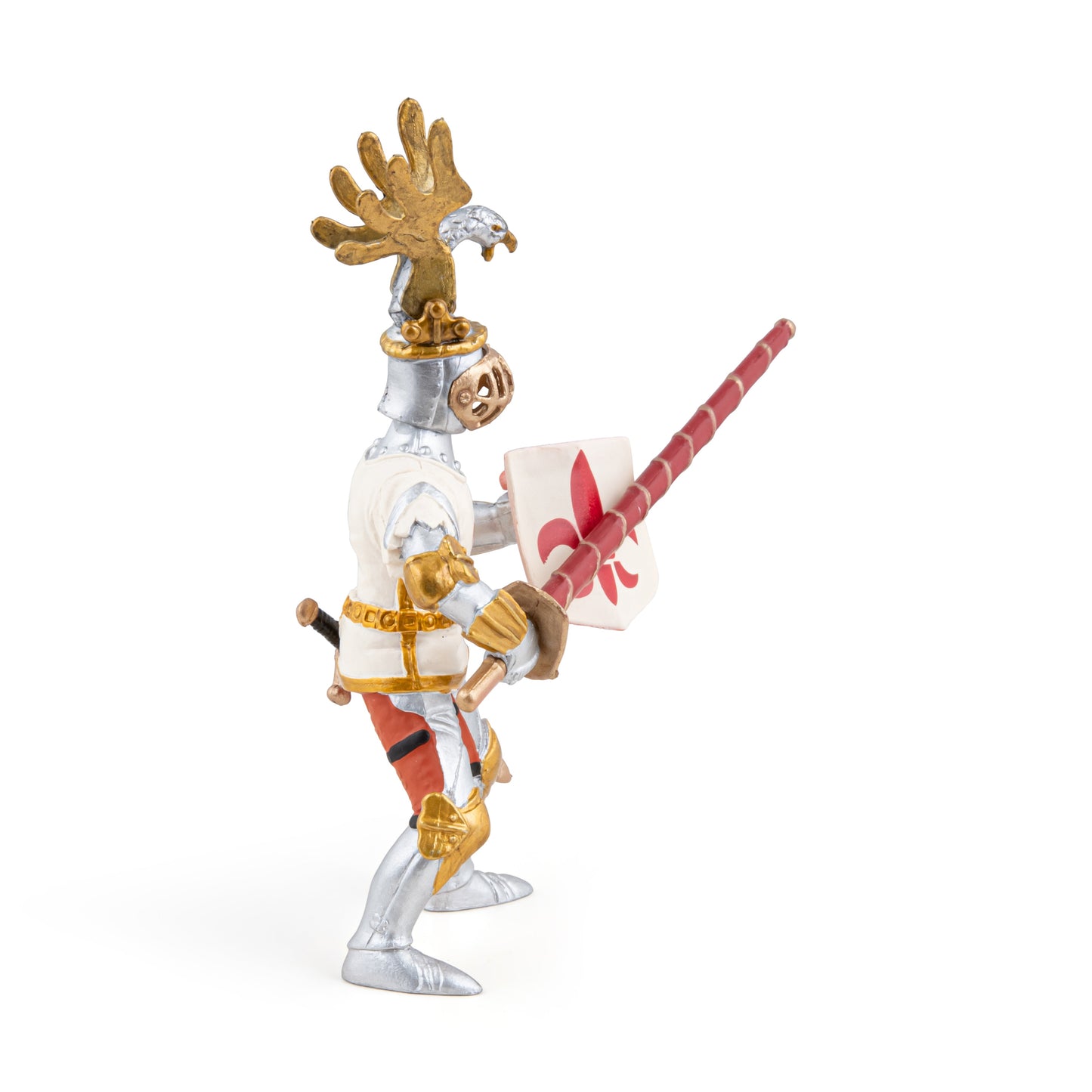 Figurine Chevalier blanc fleur de lys Papo - personnage médiéval