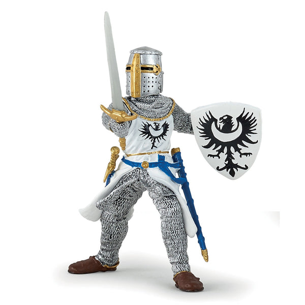 Figurine Chevalier blanc à l'épée Papo - personnage médiéval