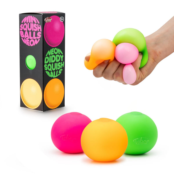 Balles de compression SCRUNCHEMS NEON DIDDY - Paquet de 3