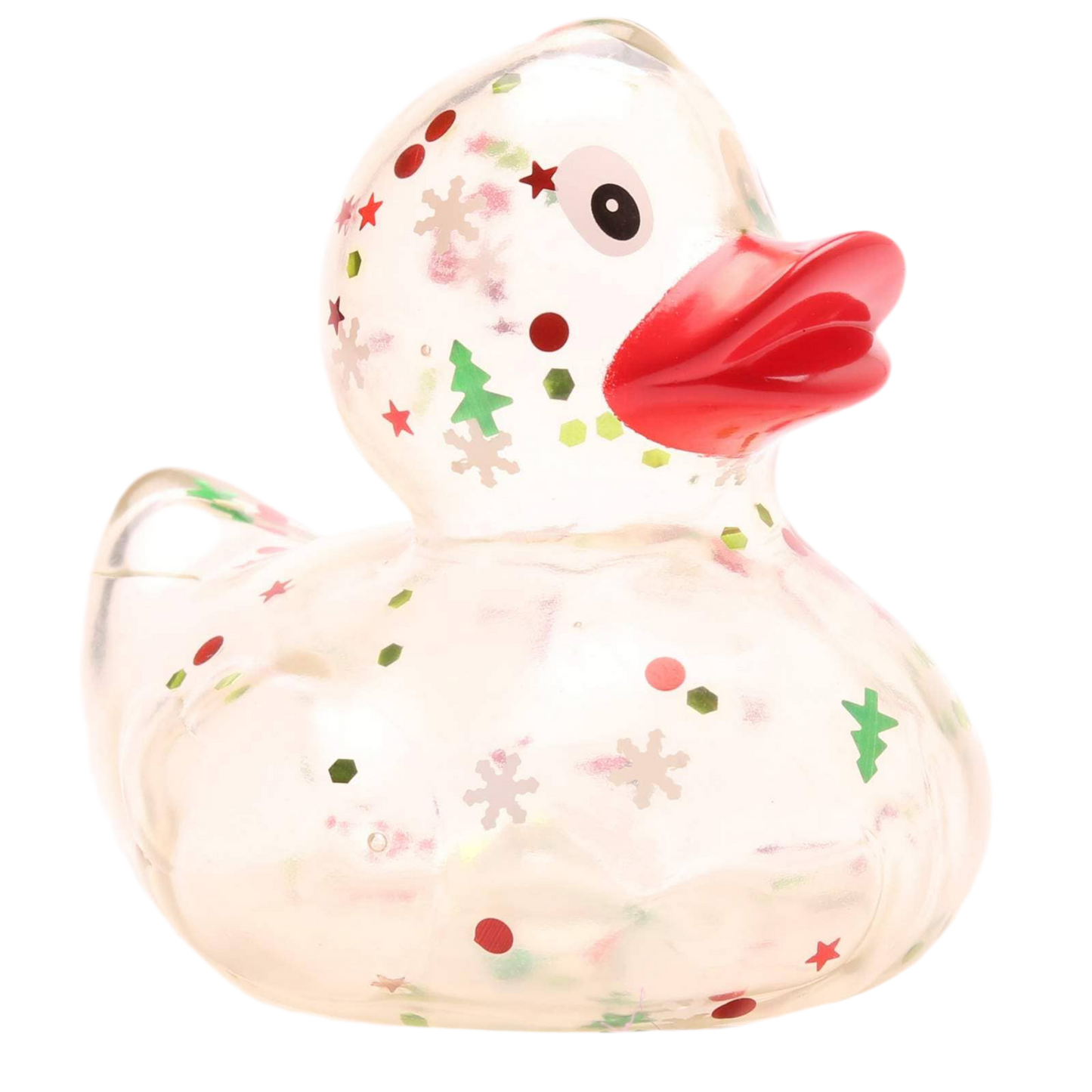 canard classique a paillettes de noel rouge