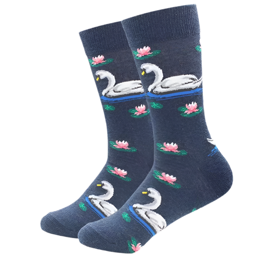 chaussettes cygne sur l etang mrcol