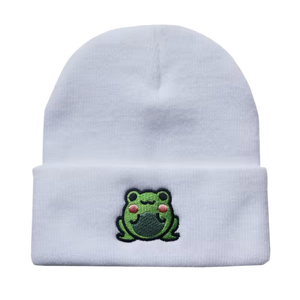 Cappello con rana kawaii ricamato