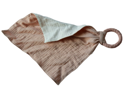 Doudou avec anneau de dentition Rose - Natruba