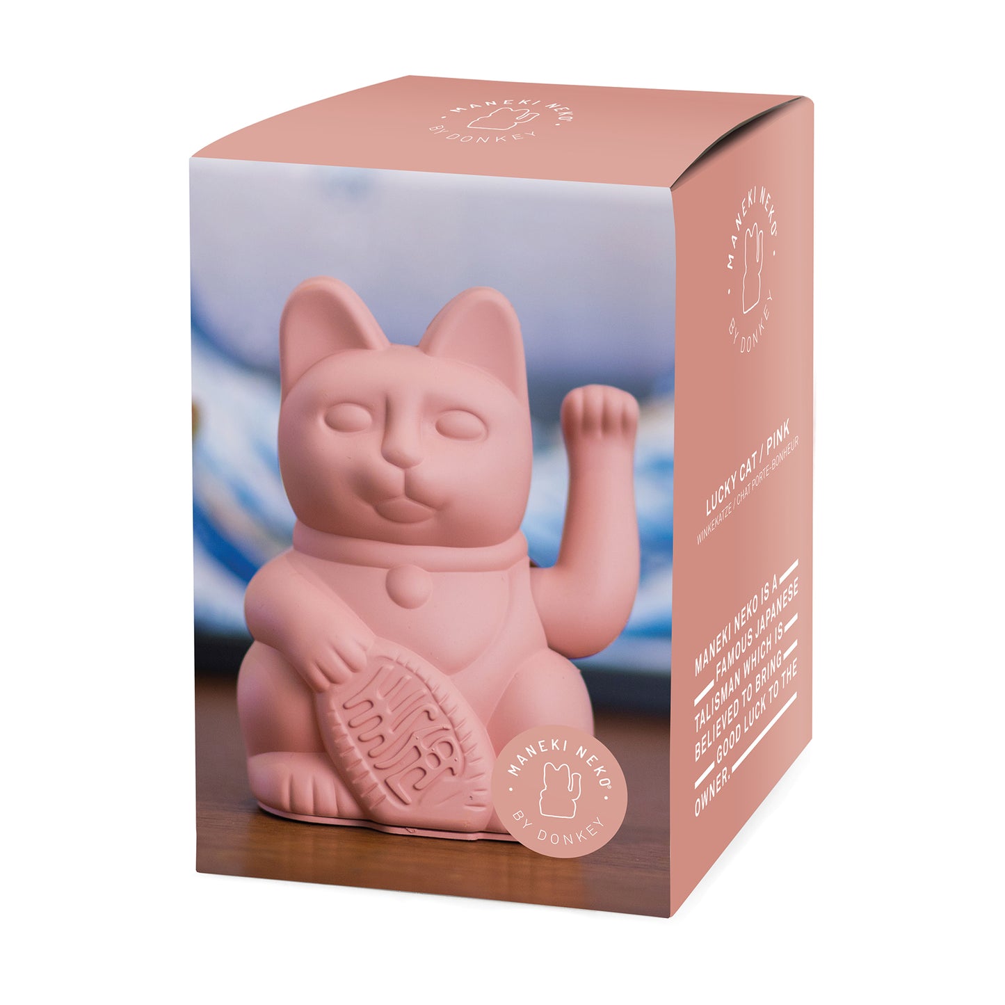 Gato rosa afortunado