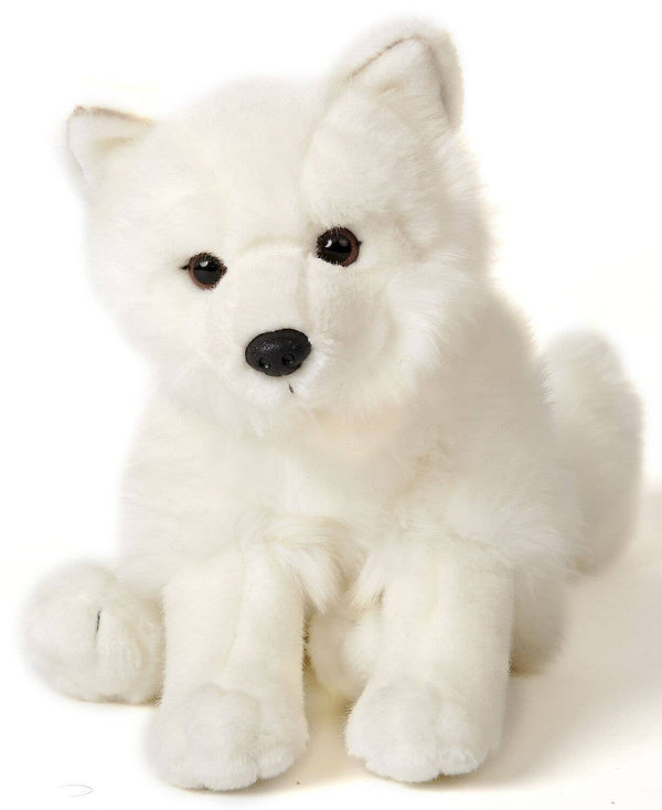 Renard arctique, assis, 23 cm (hauteur), peluche Uni Toys