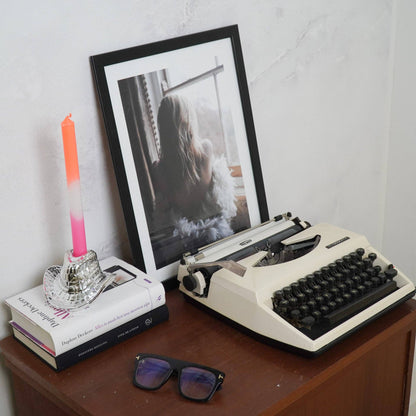 Candelabro - Sombrero de vaquero - Cerámica - Plata - 13,5 x 11 x 7 cm