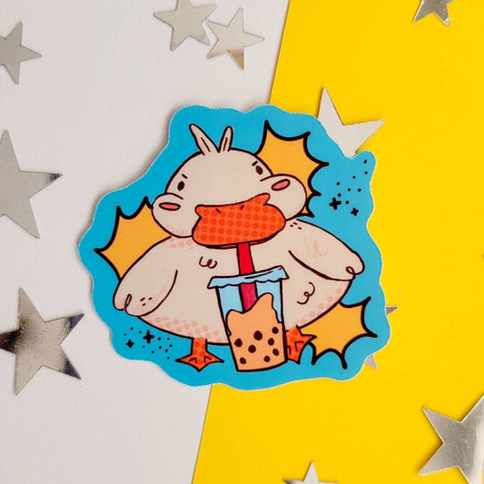 Pegatina del pato Boba