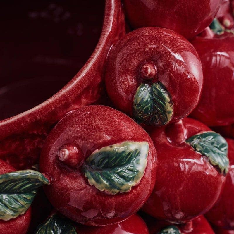 Jarrón de manzana, gres rojo, 42 x 42 x 32 cm