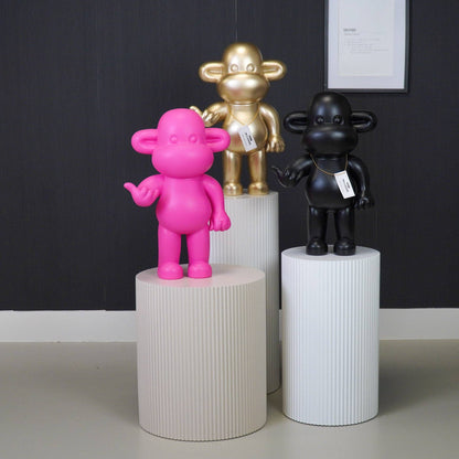 Ornament - Hanging Loose Monkey Figurine 'The Legend' - Polyresin - Gold - 33x21x50cm