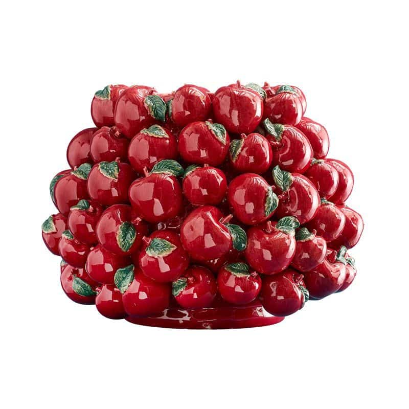 Jarrón de manzana, gres rojo, 42 x 42 x 32 cm