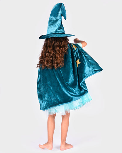 Ensemble Deluxe Sorcier en Velours, Taille 98-128 cm, 3-8 ans, 3 pièces