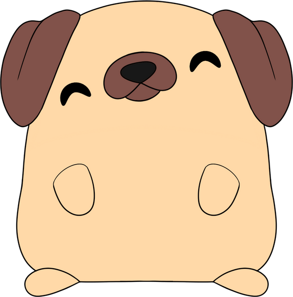 Dude Dans Pug Stickie (6in)