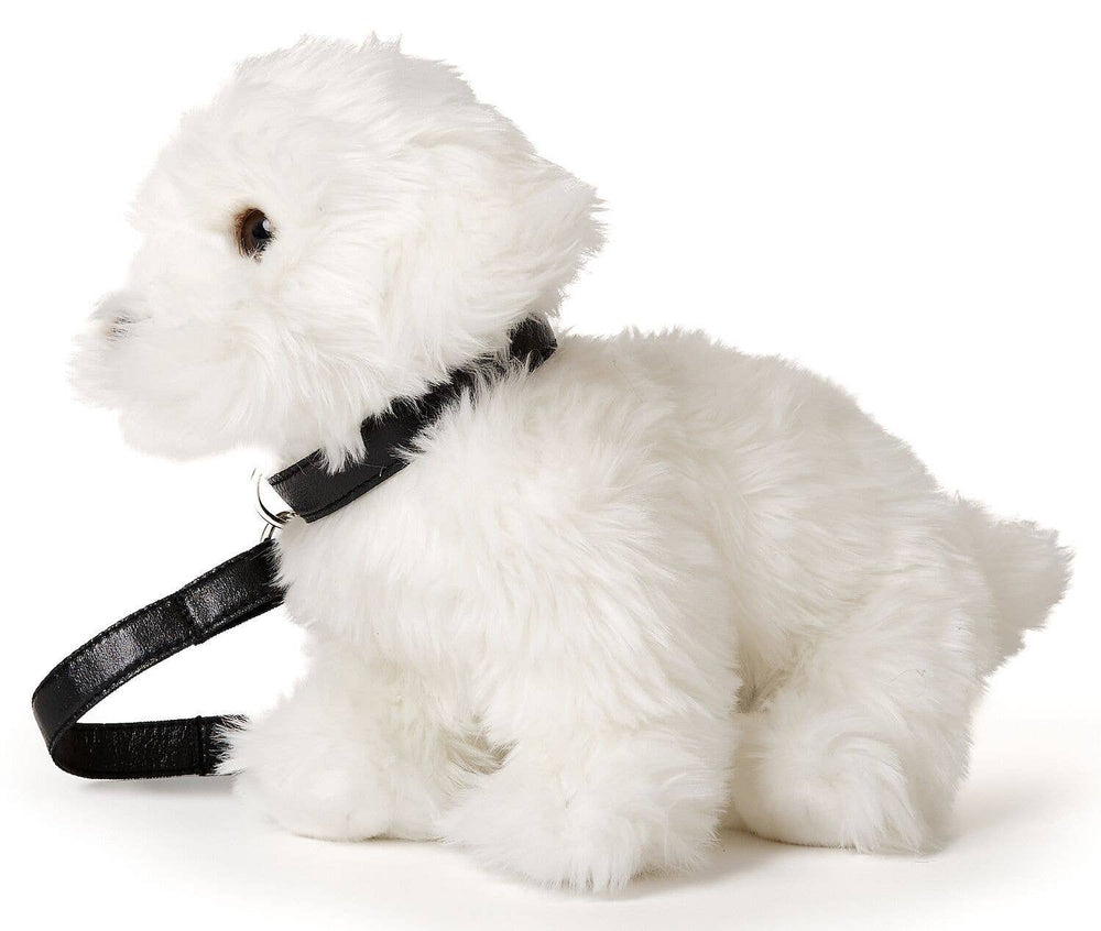 Peluche Chien Maltais en Laisse