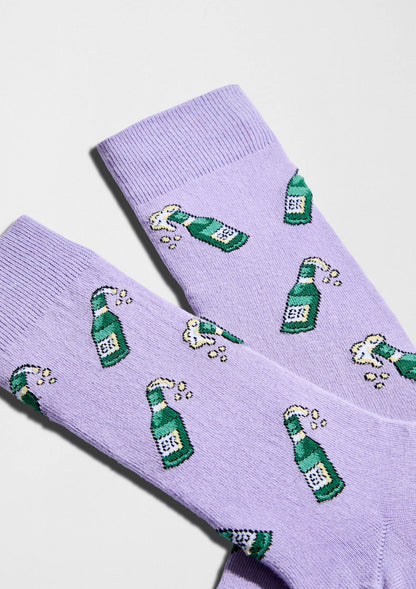 BeBeer Mauve - Chaussettes 100 % coton biologique