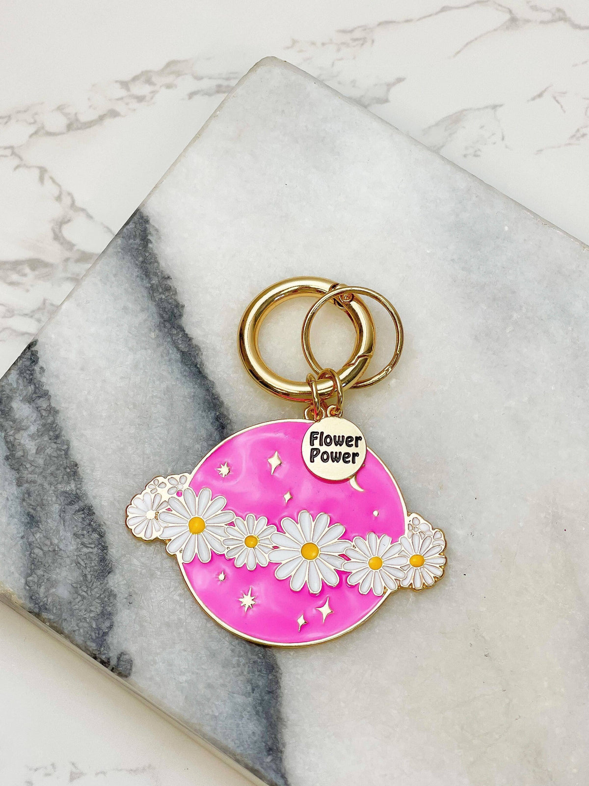Porte-clés Planète Fleur "Flower Power"