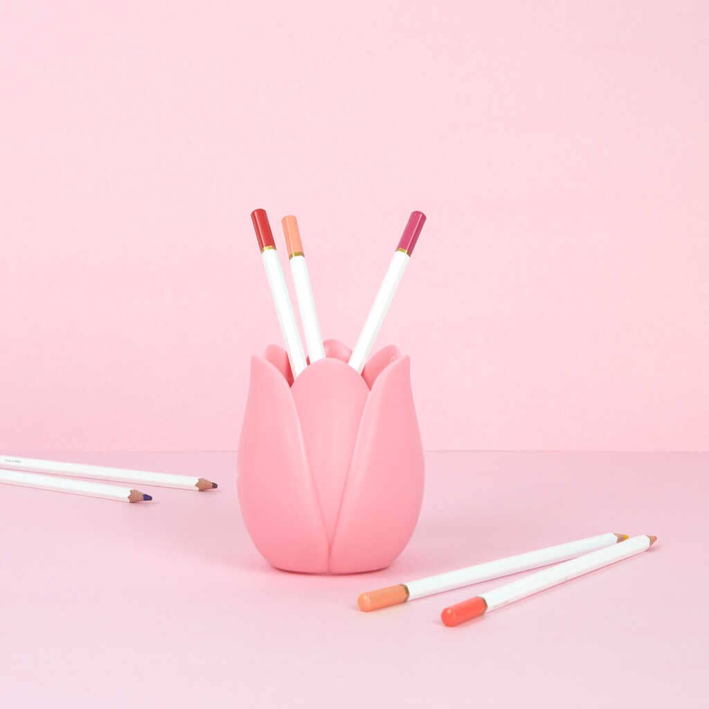 Pot à Crayons Tulipe - Rose