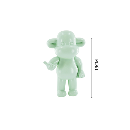 Ornament - Hanging Loose Monkey Figurine 'The Legend' - Polyresin - Mint Green - 11x7x19cm