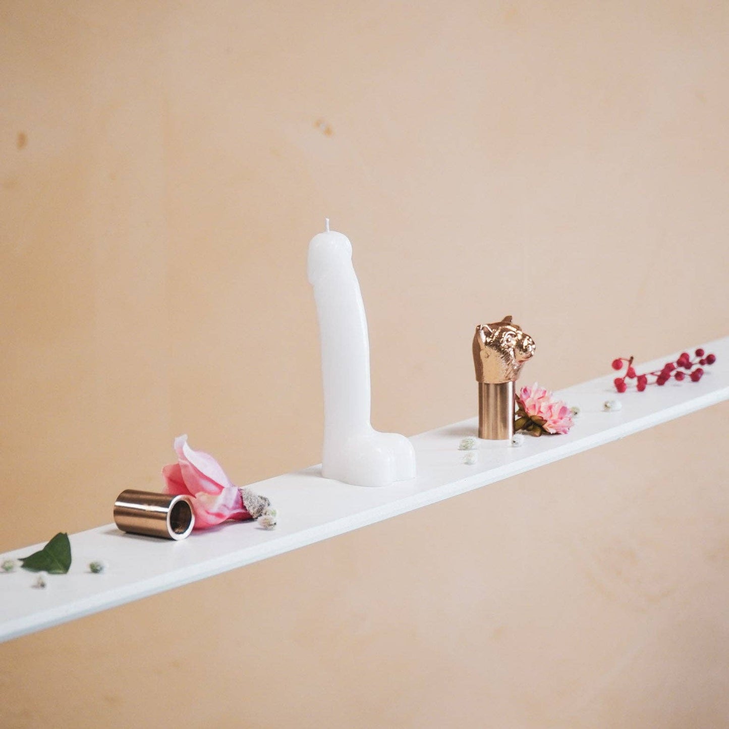 Vela - Mecha - Cera - Blanca - 160 gramos - 7 x 5,5 x 17 cm