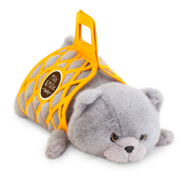 Peluche Milo &amp; Millie, Milo el Gato Gris (56 cm) - 0+